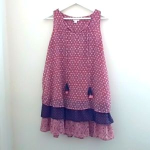 Boho swing dress M